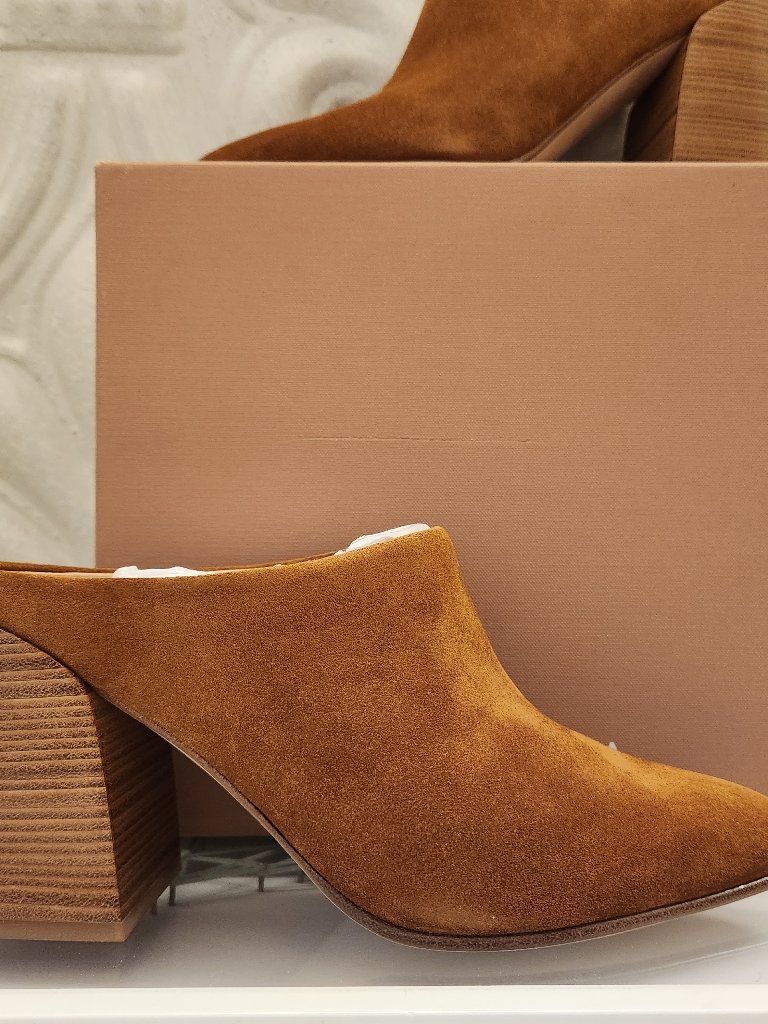 Via Spiga Leather "Ella" Heeled Mules. Nib. Size 9.5